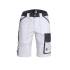 Bermuda de Travail Dali - Taille 36 - Blanc/Gris - Résistant et Confortable - D-Work