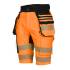 Bermuda de Travail Haute Visibilité Gala - Taille 54 - Orange Fluo - Résistant et Confortable - D-Work