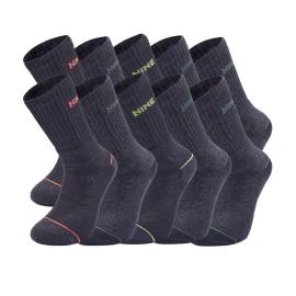 Lot de 5 Paires de Chaussettes de Travail Alfy - Taille 39/42 - Anthracite/Noir - Résistant et Confortable - D-Work