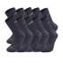Lot de 5 Paires de Chaussettes de Travail Alfy - Taille 43/46 - Anthracite/Noir - Résistant et Confortable - D-Work
