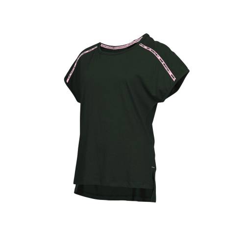 T-Shirt Manches Courtes de Travail Femme Mia - Taille M - Noir/Fuchsia - Résistant et Confortable - D-Work