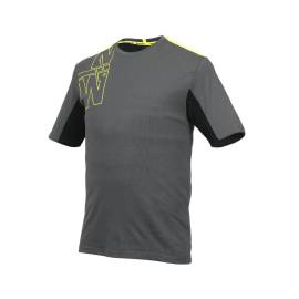 T-Shirt Manches Courtes de Travail Peter - Taille 4XL - Anthracite/Jaune Fluo - Résistant et Confortable - D-Work