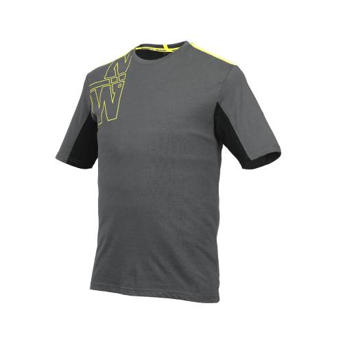 T-Shirt Manches Courtes de Travail Peter - Taille 4XL - Anthracite/Jaune Fluo - Résistant et Confortable - D-Work