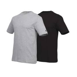 Pack 2 T-Shirts Manches Courtes de Travail Racing - Taille S - Gris/Noir - Résistant et Confortable - D-Work