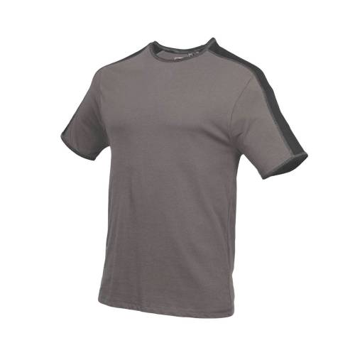 T-Shirt Manches Courtes de Travail Andy - Taille XL - Gris - Résistant et Confortable - D-Work