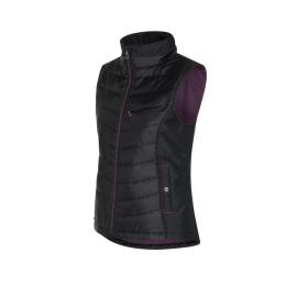 Doudoune Sans Manches de Travail Femme Constance - Taille XS - Noir/Fuchsia - Résistant et Confortable - D-Work