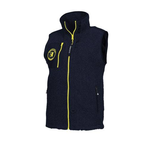 Polaire Sans Manches de Travail Femme Maya - Taille XL - Marine/Jaune Fluo - Confort et Liberté de Mouvement - D-Work