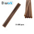 400 Pailles Droites en Marc de Café D. 6 mm x 21 cm - 100% Biosourcées, Biodégradables et Compostables - D-Work