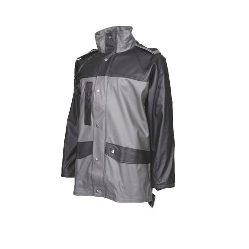 Veste de Pluie de Travail Moray - Taille XXL - Gris/Noir- Résistante et Imperméable - D-Work