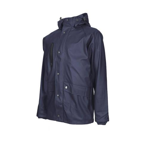 Veste de Pluie de Travail Tuna - Taille 3XL - Marine - Résistante et Imperméable - Protection Idéale - D-Work