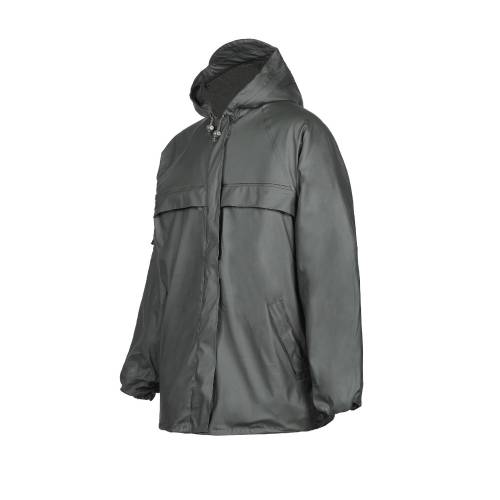 Blouson de Pluie de Travail Turtle - Taille M - Olive - Résistant et Imperméable - D-Work