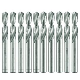 10 Forets Hélicoïdaux HSS Co Extra Court DIN 1897 PZ - Inox, Aciers 130° D. 8.1 x Lt. 79 x Lu. 37 x Q. 8.1 mm x Z2 - Diamwood
