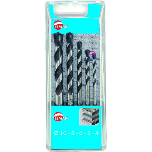 Coffret de 5 Forets à Béton Cylindriques D.4-5-6-8-10mm – Précision et Performance - LEMAN