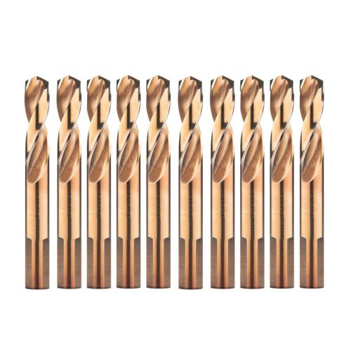 10 Forets Hélicoïdaux HSS Co Ex. Court 3 Méplats DIN 1897 PZ - Inox 130° D. 5.1 x Lt. 62 x Lu. 26 x Q. 5.1 mm x Z2 - Diamwood