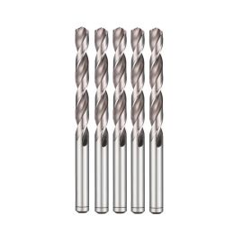 5 Forets Hélicoïdaux HSS DIN 338 RN - Pointe Fendue - Aciers 135° D. 10.72 x Lt. 142 x Lu. 94 x Q. 10.72 mm x Z2 - Diamwood