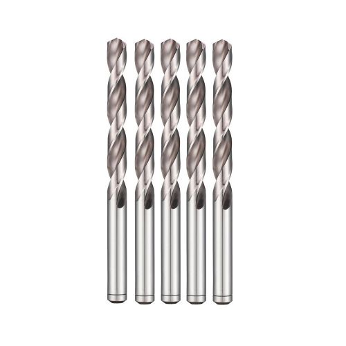 5 Forets Hélicoïdaux HSS DIN 338 RN - Pointe Fendue - Aciers 135° D. 10.5 x Lt. 133 x Lu. 87 x Q. 10.5 mm x Z2 - Diamwood