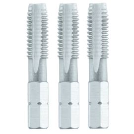 3 Tarauds à Main HSS Métrique ISO DIN 13 - Aciers, Fontes 60° M10 x 1.5 x Lt. 70 x Lu. 24 x Q. 5.5 mm x Z2-P - Diamwood