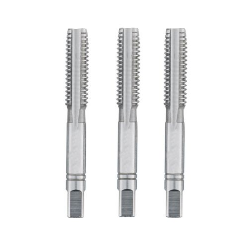 3 Tarauds Main HSS Co ISO DIN 13 - Aciers 1.000 N/mm_ 60° D. 10 x 1.5 x Lt. 70 x Lu. 23 x Q. 5.5 mm x Z2P - Diamwood