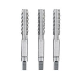 3 Tarauds Main HSS Co ISO DIN 13 - Aciers 1.000 N/mm_ 60° D. 6 x 1 x Lt. 50 x Lu. 18 x Q. 4.9 mm x Z2P - Diamwood