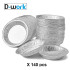 140 Tourtières en Aluminium 18 ml D. 50 x H. 15 mm Pratiques, Résistantes et Jetables pour Cuisson et Congélation - D-Work
