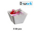 50 Glass jars 65 x 65 x Ht. 11mm Cane Pulp Single use Biodegradable - D-Work