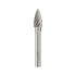Fraise Rotative HM Tige Cylindrique Forme Arc à Pointe Effilée - Inox D. 6 x Lt. 50 x Lu. 16 x Q. 6 mm - Diamwood