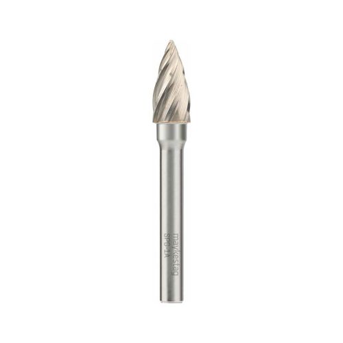 Fraise Rotative HM Tige Cylindrique Forme Arc à Pointe Effilée - Aluminium D. 12 x Lt. 70 x Lu. 25 x Q. 6 mm - Diamwood