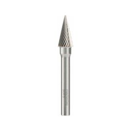 Fraise Rotative HM Tige Cylindrique Conique à Pointe Fine - Aciers, Inox D. 20 x Lt. 70 x Lu. 25 x Q. 6 mm - Diamwood