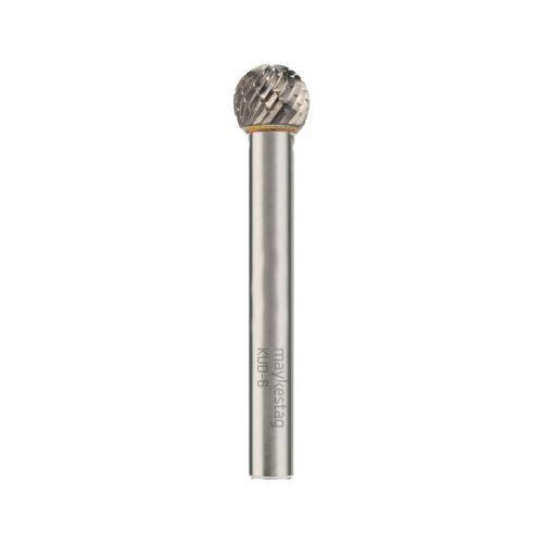 Fraise Rotative HM Tige Cylindrique Forme Sphérique - Fontes, Aciers D. 16 x Lt. 59 x Lu. 14 x Q. 6 mm - Diamwood