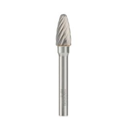 Fraise Rotative HM Tige Cylindrique Forme Arc à Nez Arrondi - Inox D. 10 x Lt. 65 x Lu. 20 x Q. 6 mm - Diamwood