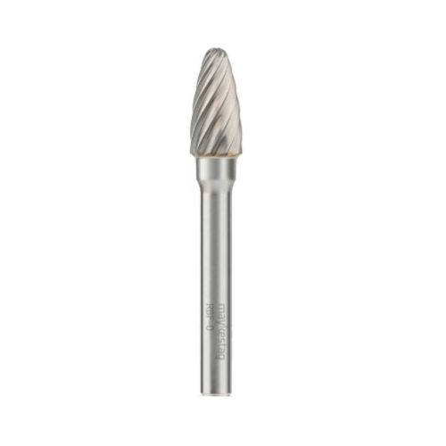 Fraise Rotative HM Tige Cylindrique Forme Arc à Nez Arrondi - Inox D. 10 x Lt. 65 x Lu. 20 x Q. 6 mm - Diamwood