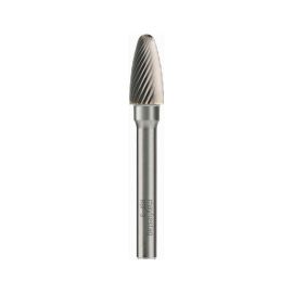 Fraise Rotative HM Tige Cylindrique Forme Arc à Nez Arrondi - Aciers, Inox D. 6 x Lt. 43 x Lu. 13 x Q. 3 mm - Diamwood