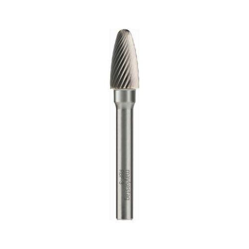 Fraise Rotative HM Tige Cylindrique Forme Arc à Nez Arrondi - Aciers, Inox D. 16 x Lt. 75 x Lu. 30 x Q. 6 mm - Diamwood