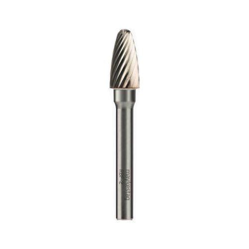 Fraise Rotative HM Tige Cylindrique Forme Arc à Nez Arrondi - Aciers D. 8 x Lt. 63 x Lu. 18 x Q. 6 mm - Diamwood