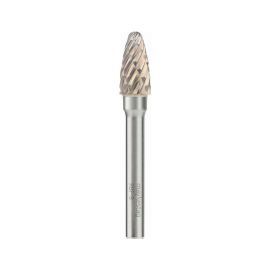 Fraise Rotative HM Tige Cylindrique Forme Arc à Nez Arrondi - Aciers Spéciaux D. 8 x Lt. 63 x Lu. 18 x Q. 6 mm - Diamwood