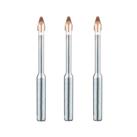 3 Forets Carrelage Porcelaine - Rotation Max. 200 tr/min sans Perc - Verre, Grès D. 6 x Lt. 115 x Lu. x Q. 10 mm x Z2 - Diamwood