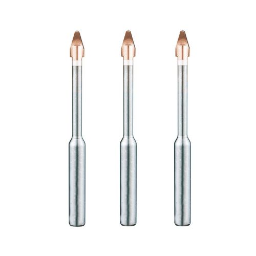 3 Forets Carrelage Porcelaine - Rotation Max. 200 tr/min sans Perc - Verre, Grès D. 6 x Lt. 115 x Lu. x Q. 10 mm x Z2 - Diamwood