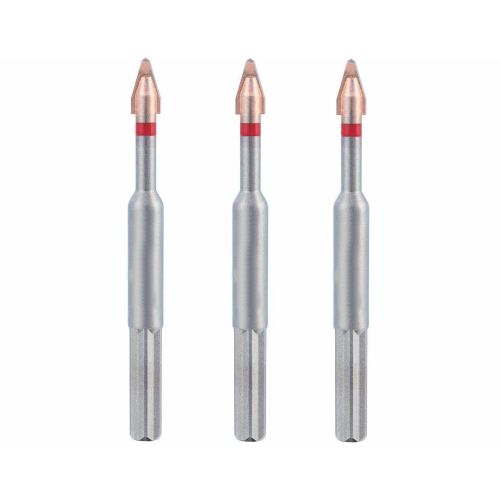 3 Forets Carrelage Porcelaine - Rotation Max. 600 tr/min sans Perc - Verre, Grès D. 8 x Lt. 106 x Lu. x Q. 10 mm x Z2 - Diamwood