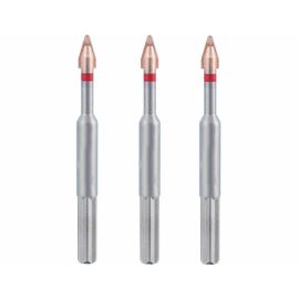 3 Forets Carrelage Porcelaine - Rotation Max. 600 tr/min sans Perc - Verre, Grès D. 6 x Lt. 105 x Lu. x Q. 10 mm x Z2 - Diamwood