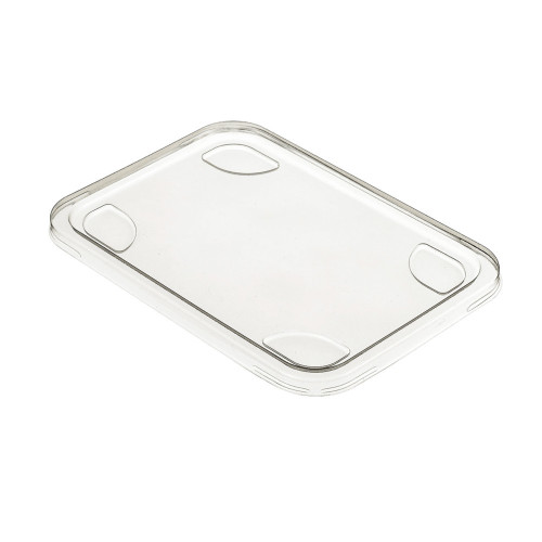 50 Coperchi trasparenti per vaschette in plastica PP a 2 scomparti da 705, 840 ml - Pratici e resistenti D-Work
