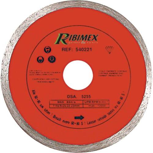 Disque Diamanté Continu 115 mm – Classe C, Double Blister – Découpe Précise et Durable - RIBIMEX