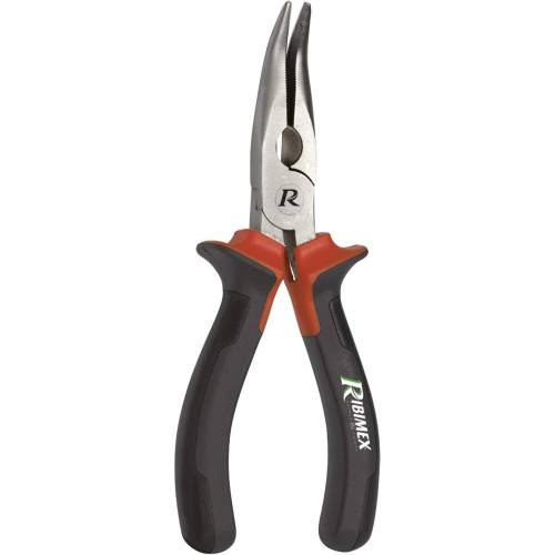 Pince Courbe Bec L. 160 mm - Acier Traité - Précision et Maniabilité - Idéale pour Travaux Fins - D-Work