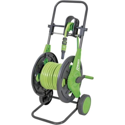 Dévidoir Tuyau Arrosage Équipé 20m 12,5mm - Sur Roues - Pratique et Mobile - D-Work