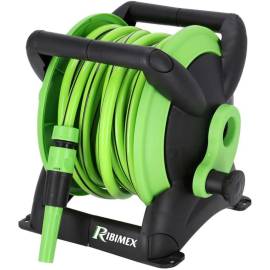 Dévidoir Tuyau Arrosage Portable 15M 12,5mm – Équipé pour Utilisation Facile – Pratique et Léger - RIBIMEX