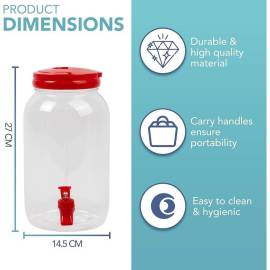 Distributeur à Eau Lot de 2 – 21 cm, Réglage de Débit – Pratique et Économique - RIBIMEX