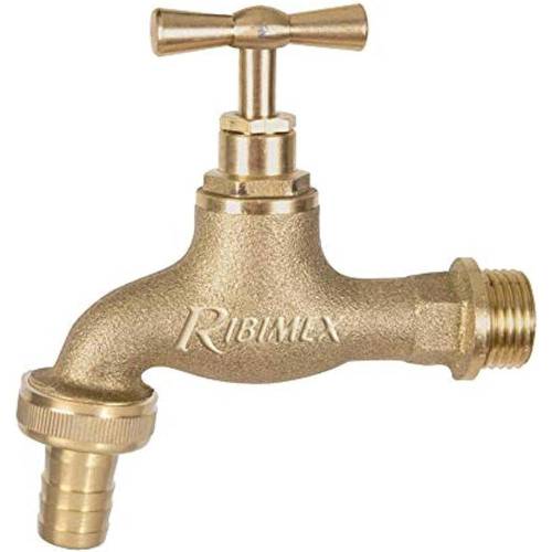 Robinet de Jardin 1/2" – Laiton, Entrée et Nez de Robinet – Résistant et Durable - RIBIMEX