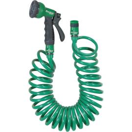 Tuyau Spiralé 15M – Pistolet Multijets – Flexible et Résistant – Idéal pour Arrosage - RIBIMEX
