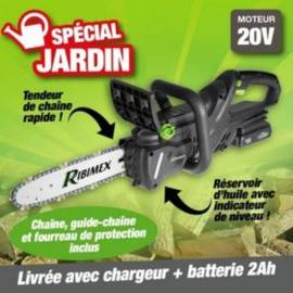 Tronçonneuse R-BAT20 350 mm - 20V avec Batterie 2 Amp et Chargeur - Performance et Précision - D-Work