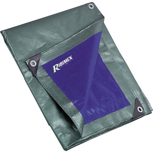 Bâche Bois Ultralourd 240g/m_ 2x8m - Protection Renforcée - Résistante aux Intempéries - D-Work