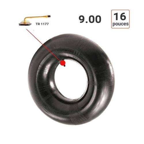 Chambre à Air 360 mm - Valve Droite - Résistante et Durable - Toutes Conditions - D-Work